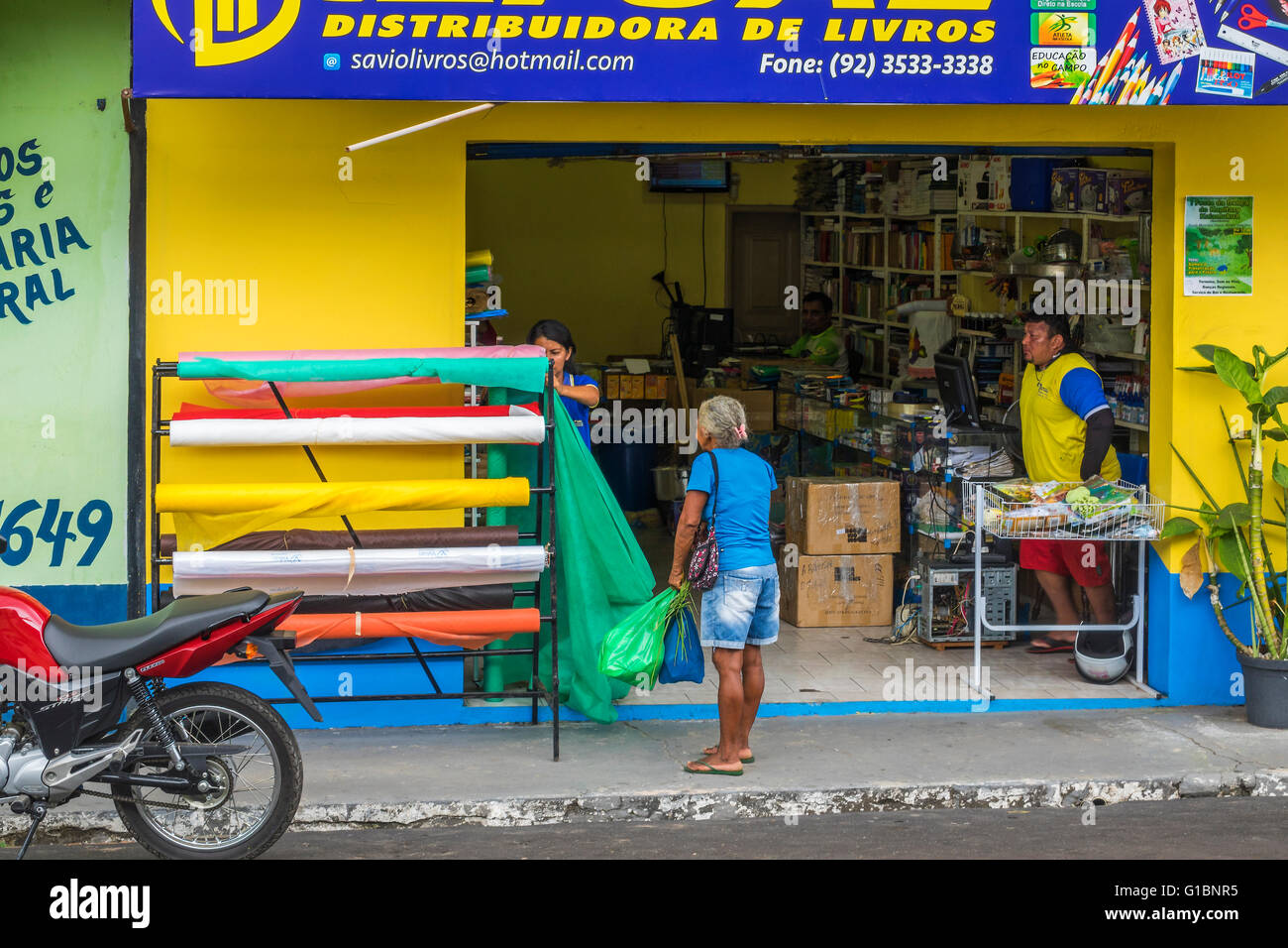 Shop In The Market Area Parintins Brazil Stock Photo