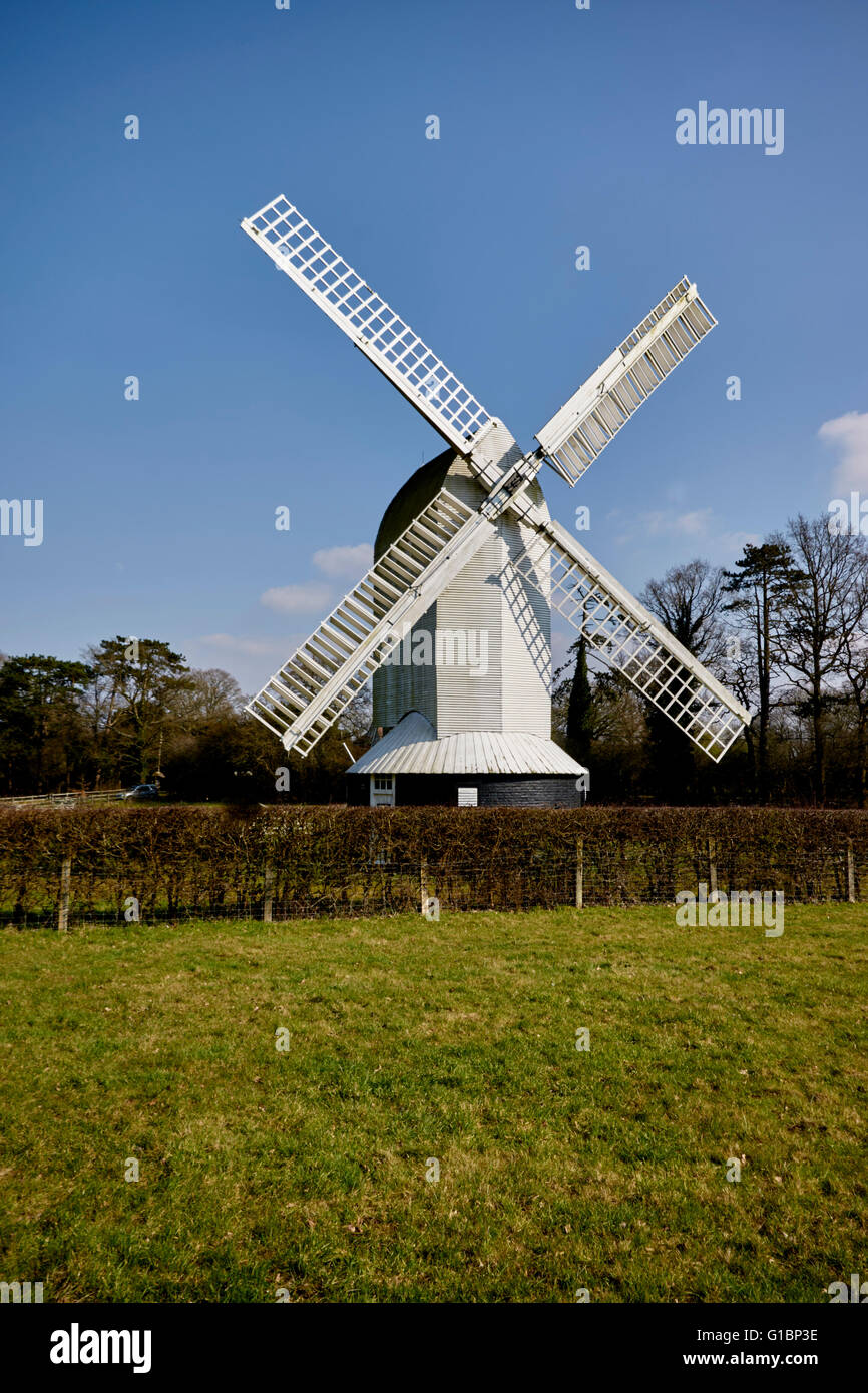 Post Wind Mill built in 1700's Stock Photo