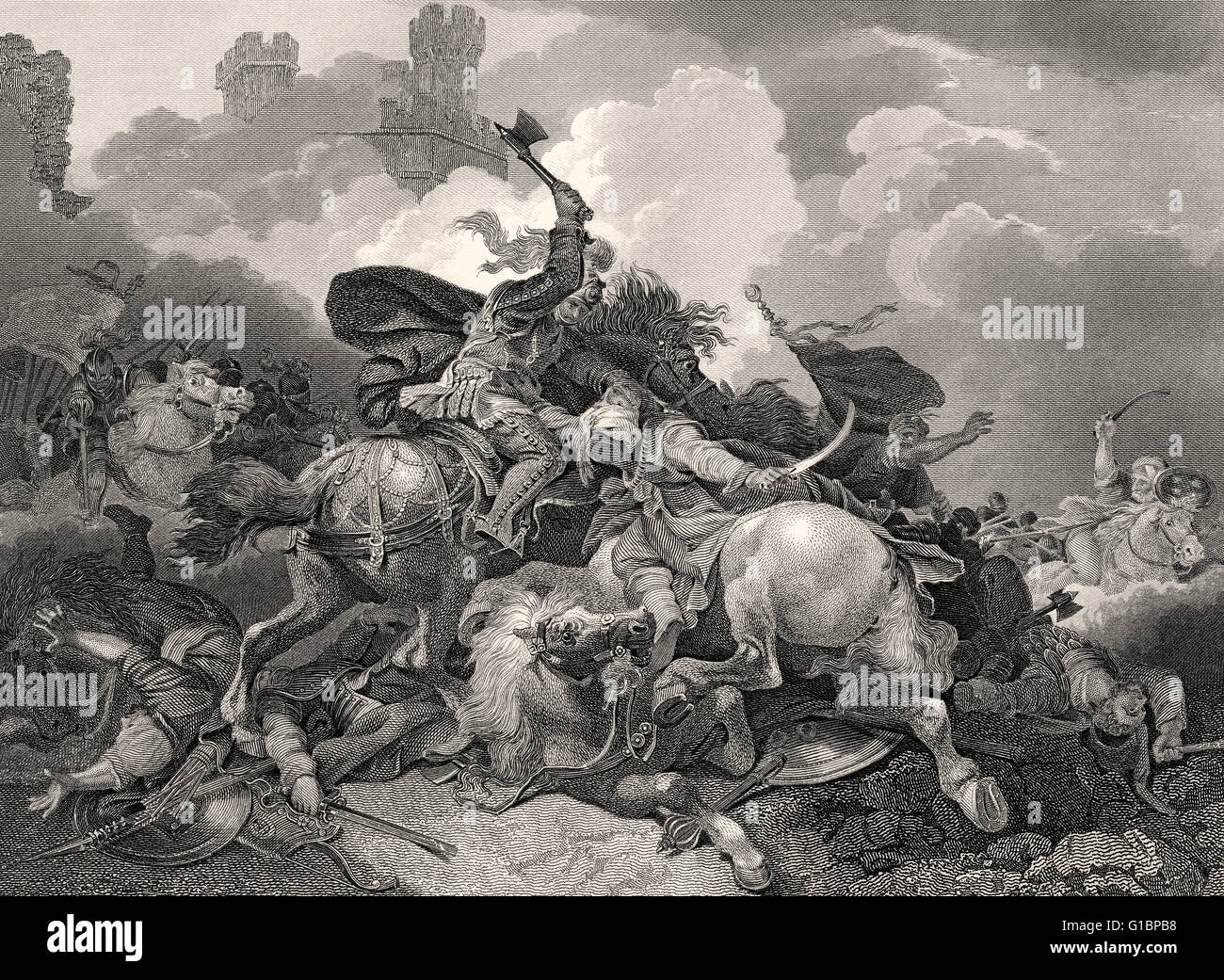 King Richard I, the, Lionheart,  Third Crusade in Palestine Stock Photo