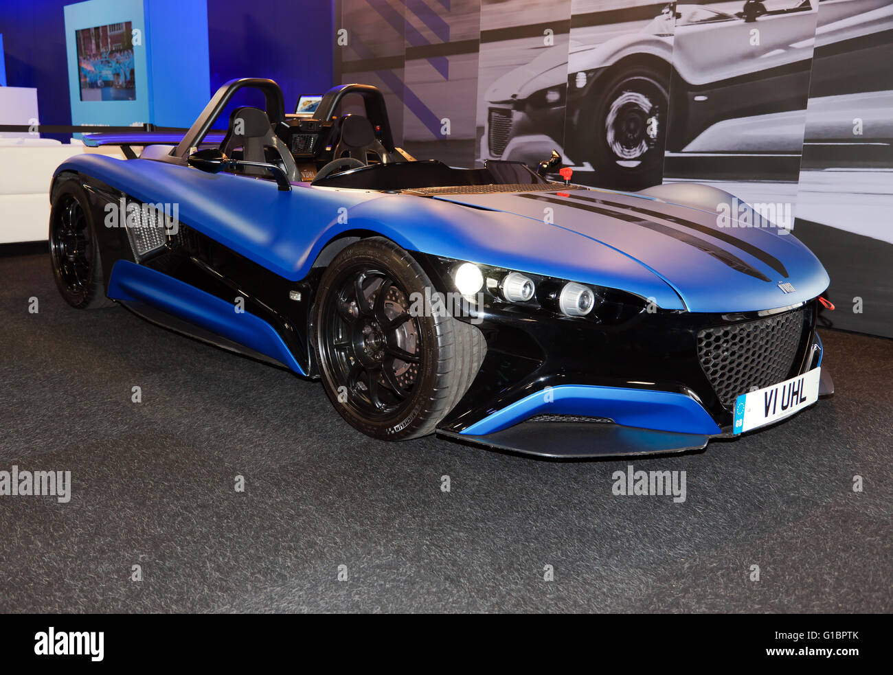 View of the Vuel 05, a new midengine, twoseater race car, on static