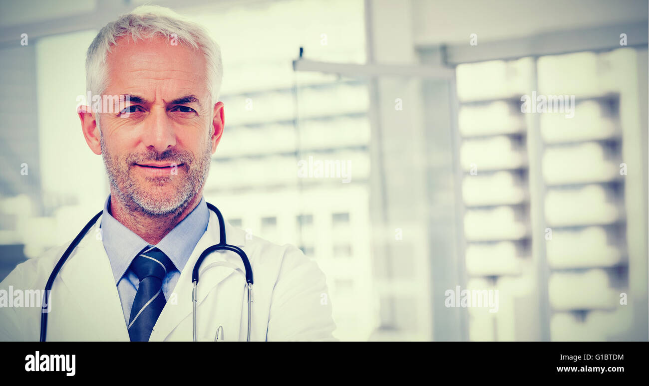 Doctor with stethoscope around his neck Stock Photo Alamy