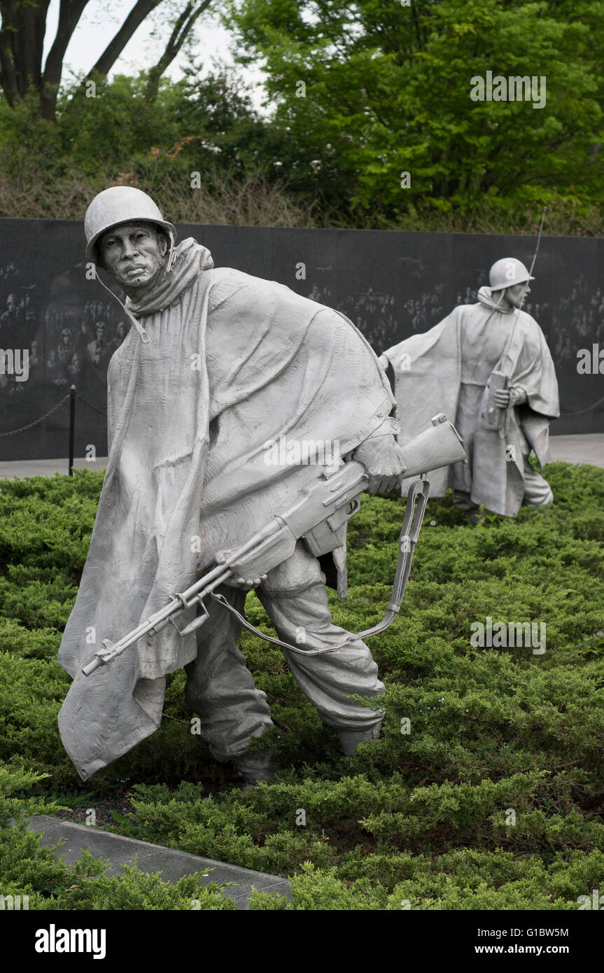 The Korean War Memorial Washington D.C. Stock Photo
