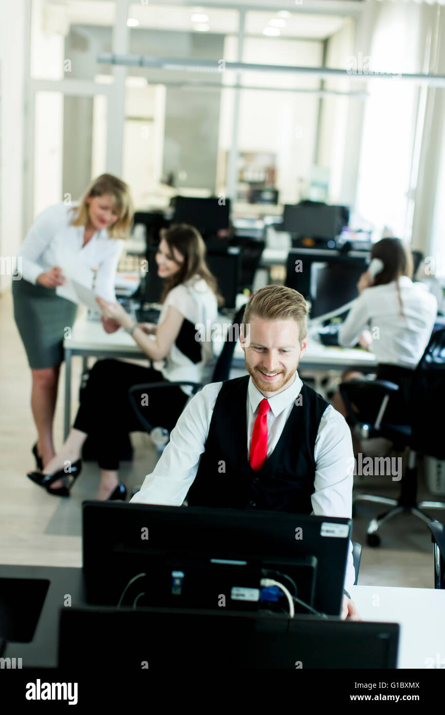 Man working in an office man working in an office hi-res stock ...