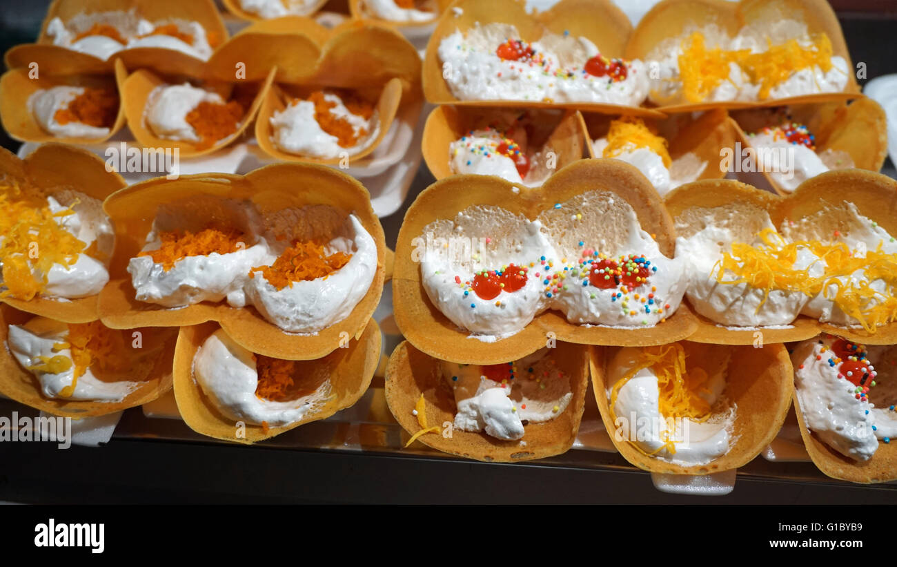 traditional asian street food with sweet cookies Stock Photo - Alamy