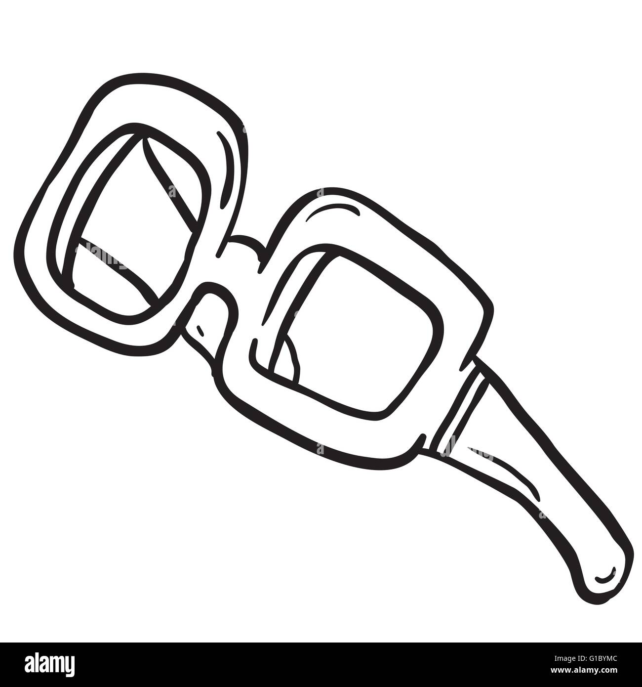 simple black and white glasses cartoon Stock Vector Image & Art Alamy