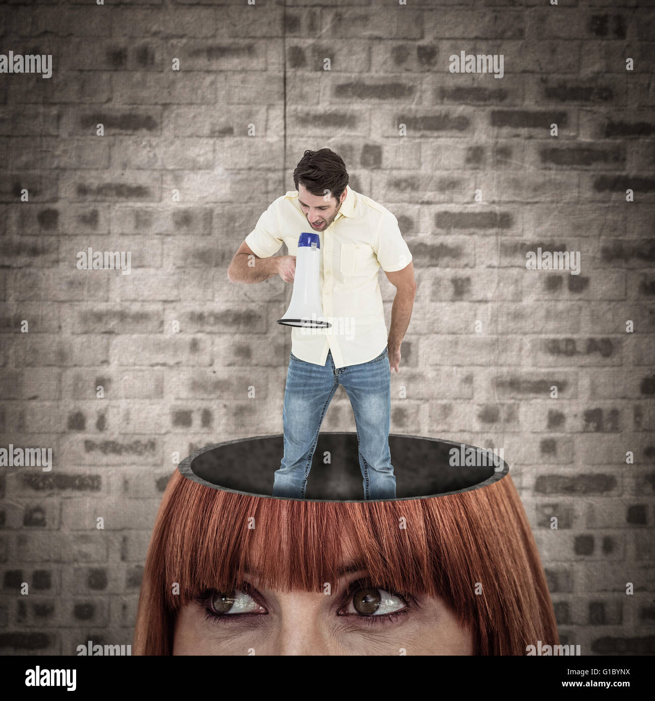 Angry young redhead man talking hi-res stock photography and images - Alamy
