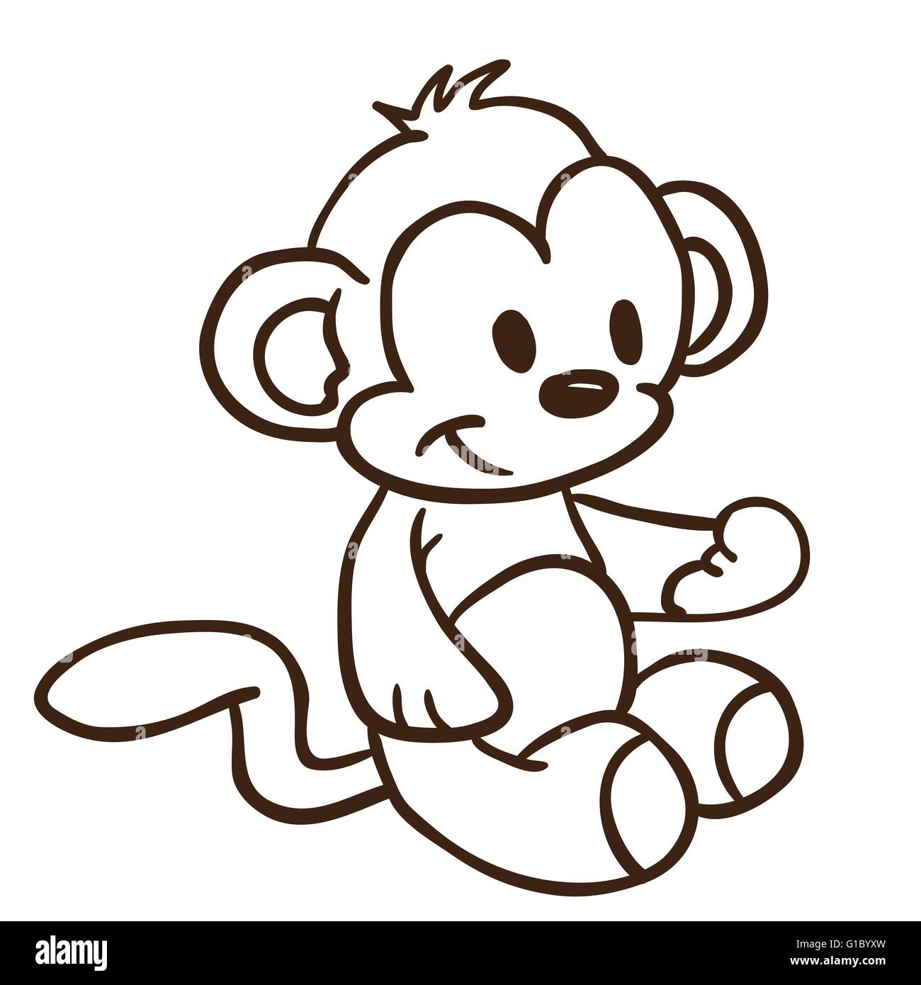 simple black and white monkey cartoon Stock Vector Image & Art - Alamy simple black and white monkey cartoon Stock Vector Image & Art - Alamy