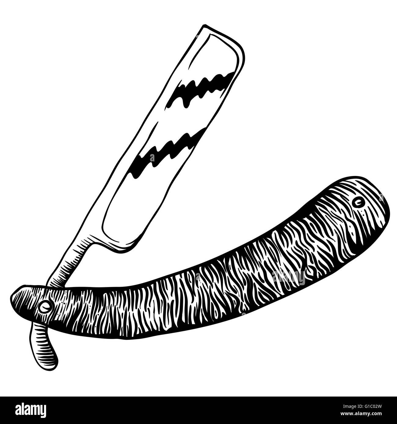 Cartoon man shaving beard razor hi-res stock photography and images - Alamy