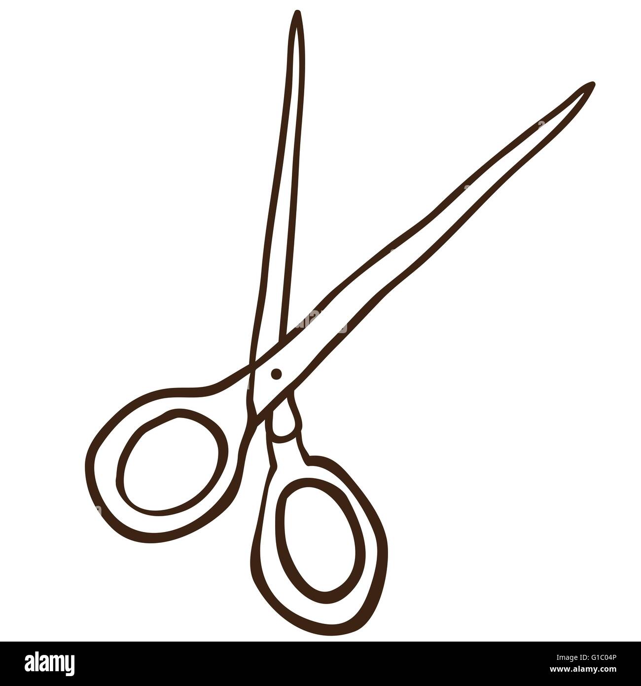 simple black and white scissors cartoon Stock Vector Image & Art Alamy