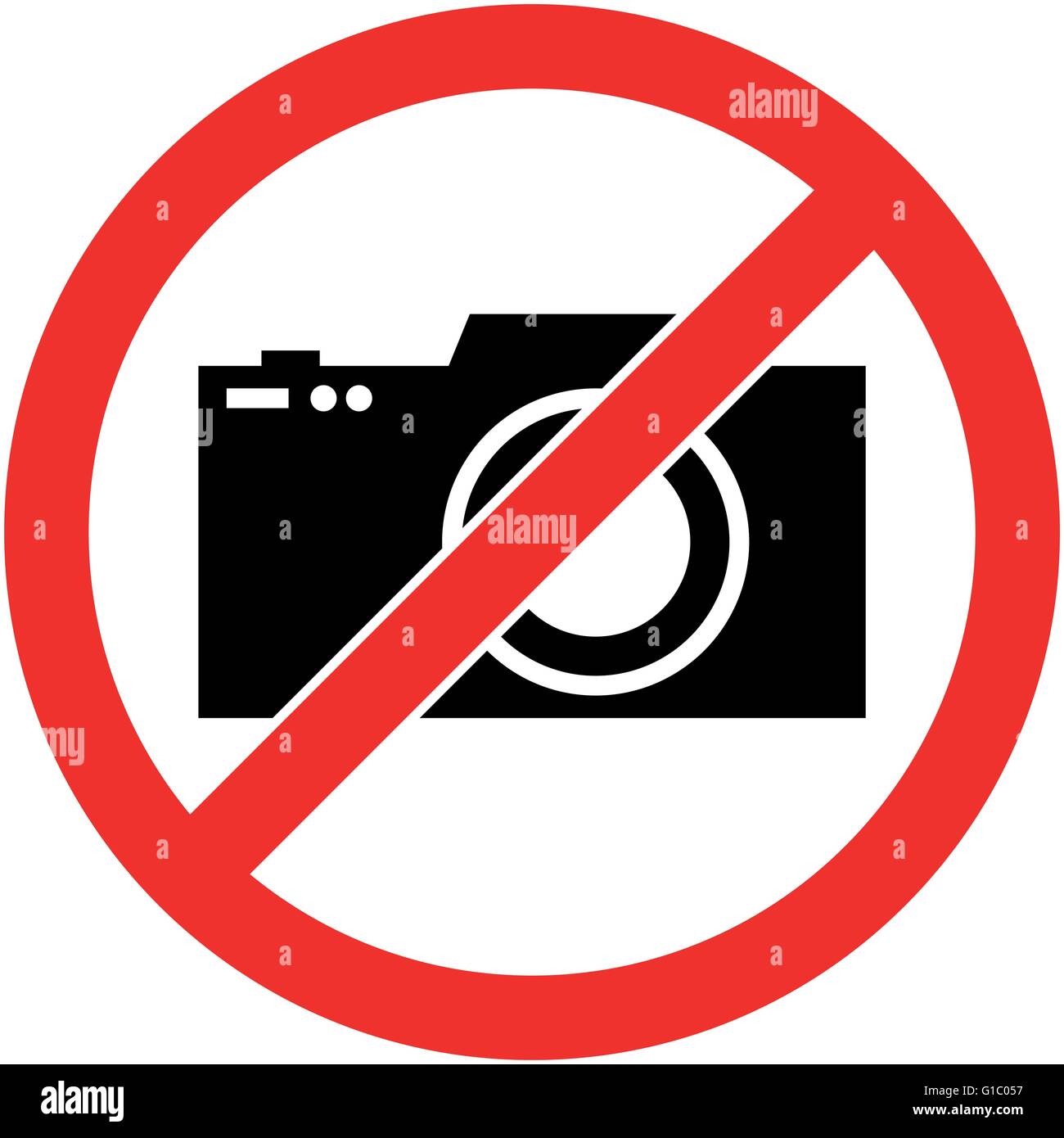 No photography, camera prohibited symbol. Vector Stock Vector Image