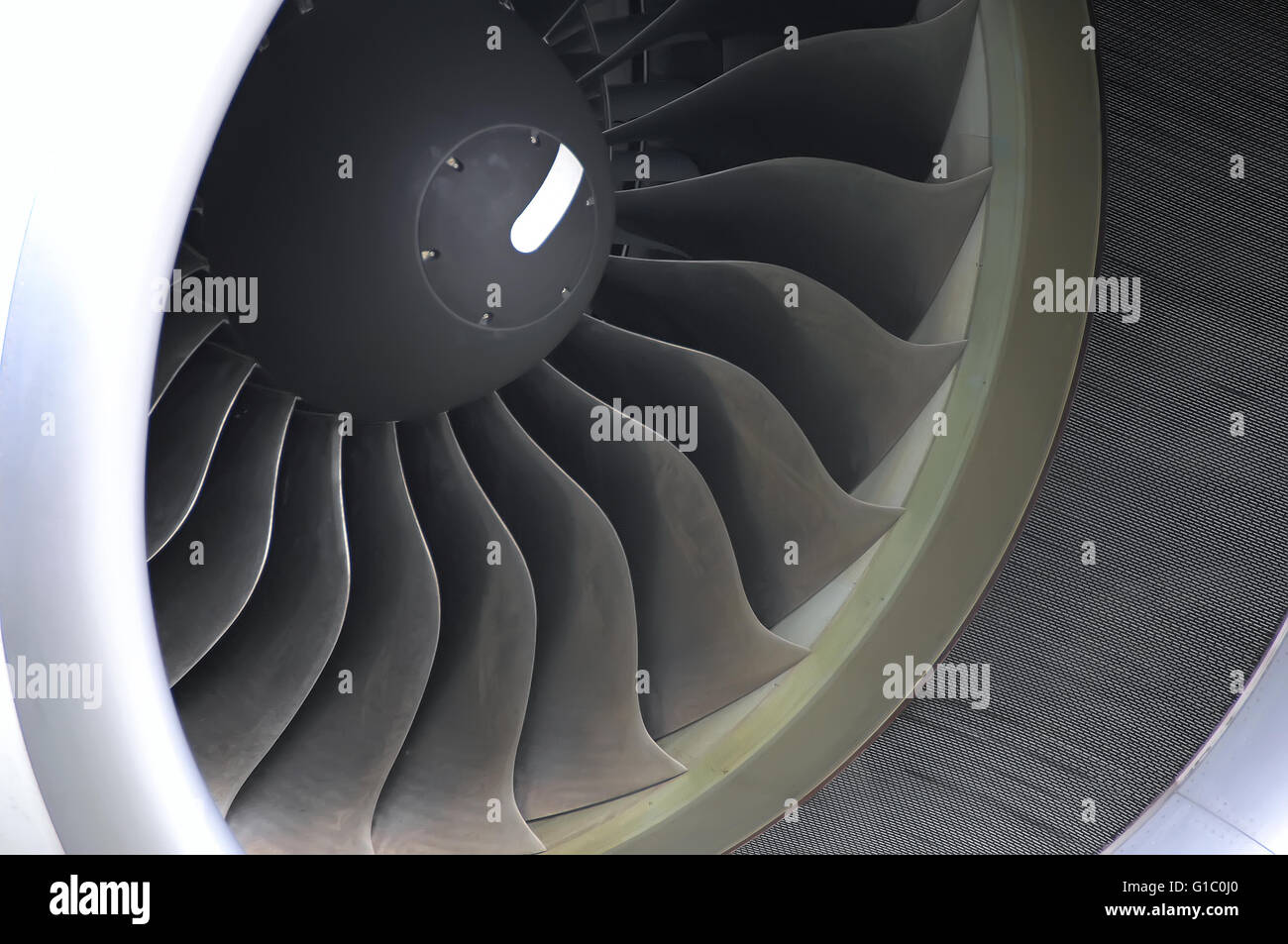 Engine Alliance GP7200 Fan of Airbus A380-861 Test Aircraft F-WWDD Stock Photo