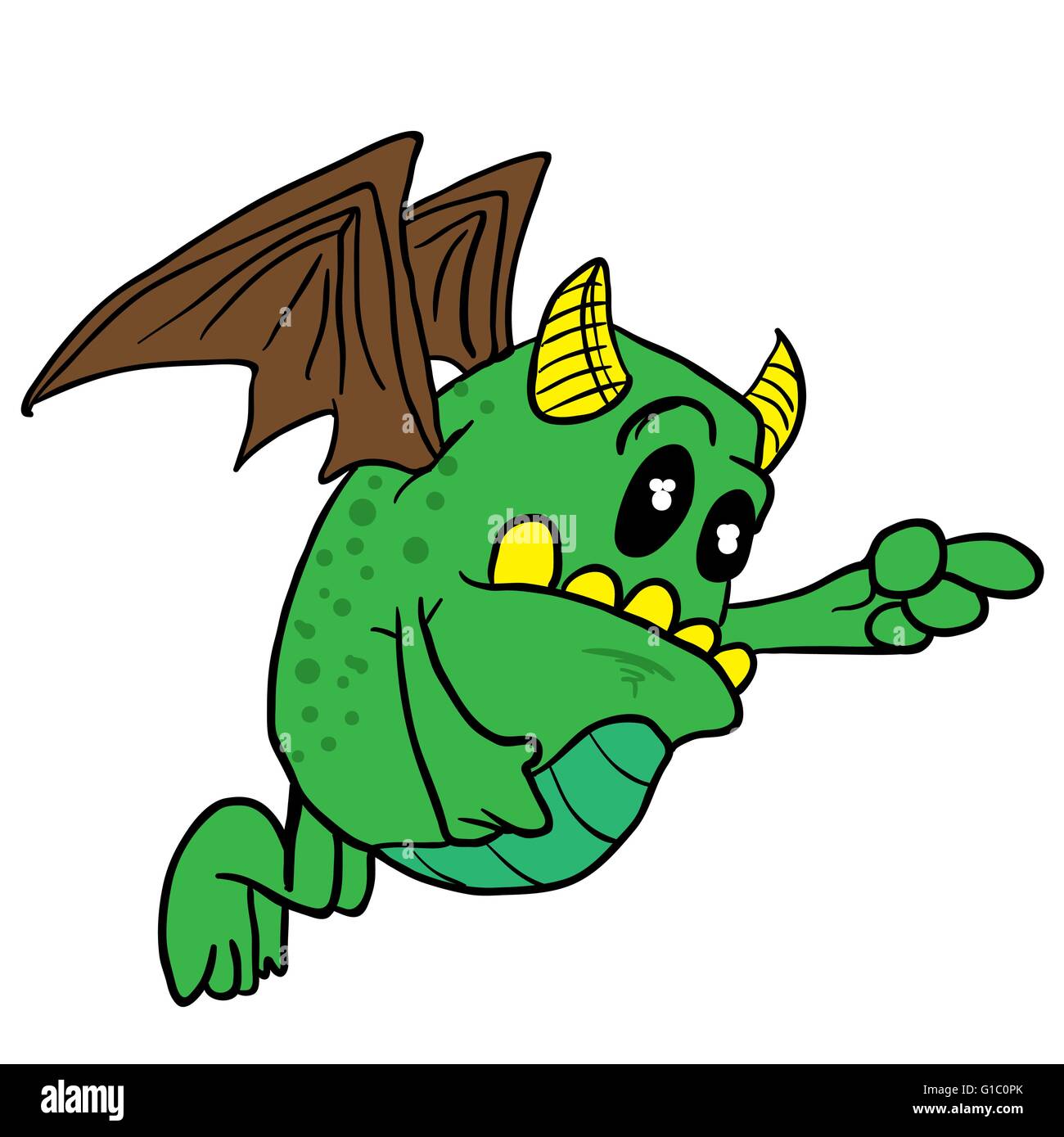 Winged monster cartoon illustration hires stock photography and images