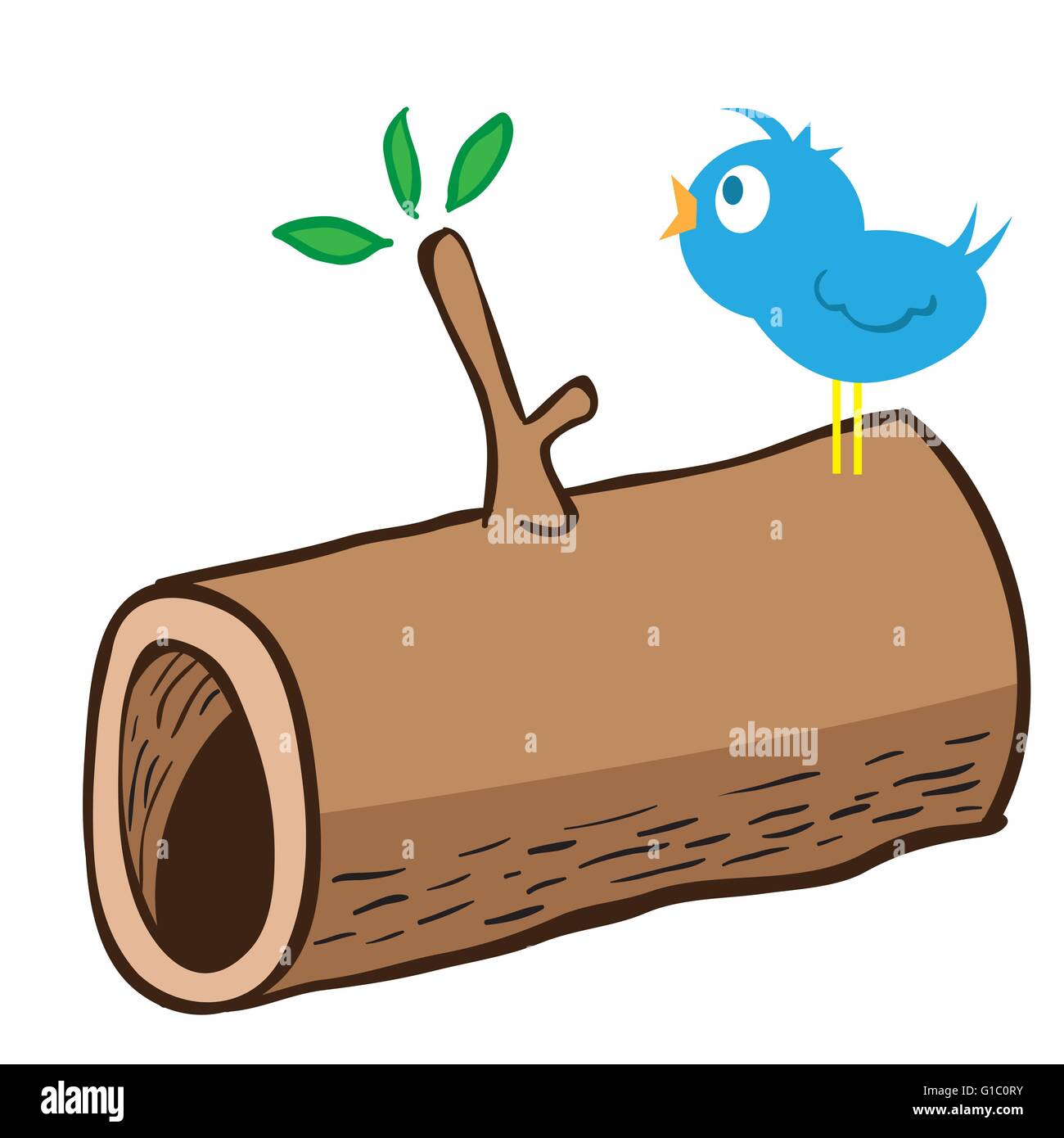 Wood log cartoon Stock Vector Images - Alamy