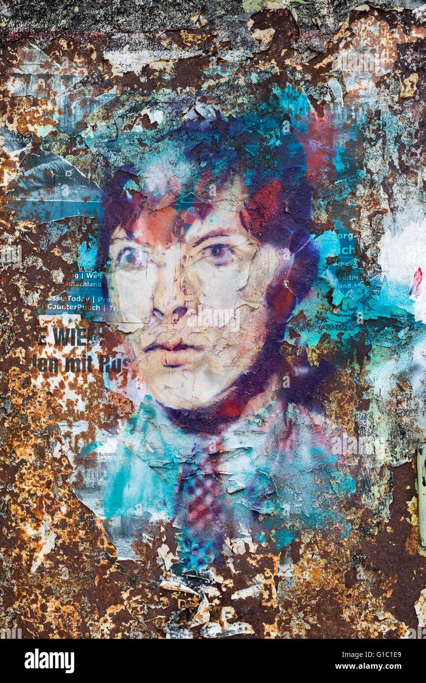 Street Art Portrait, Berlin, Germany Stock Photo - Alamy