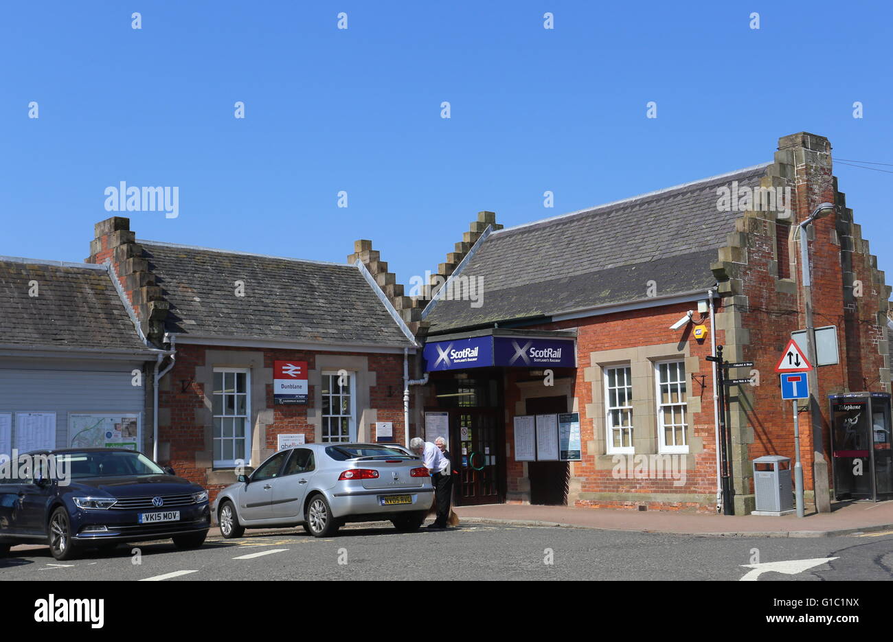 Exterior Dunblane Railway Station Scotland May 2016 Stock Photo Alamy
