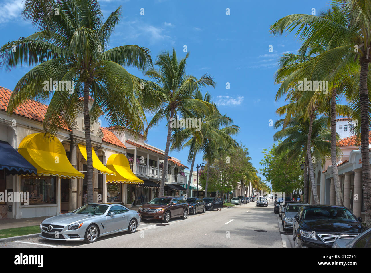 LUXURY BOUTIQUES WORTH AVENUE PALM BEACH FLORIDA USA Stock Photo Alamy