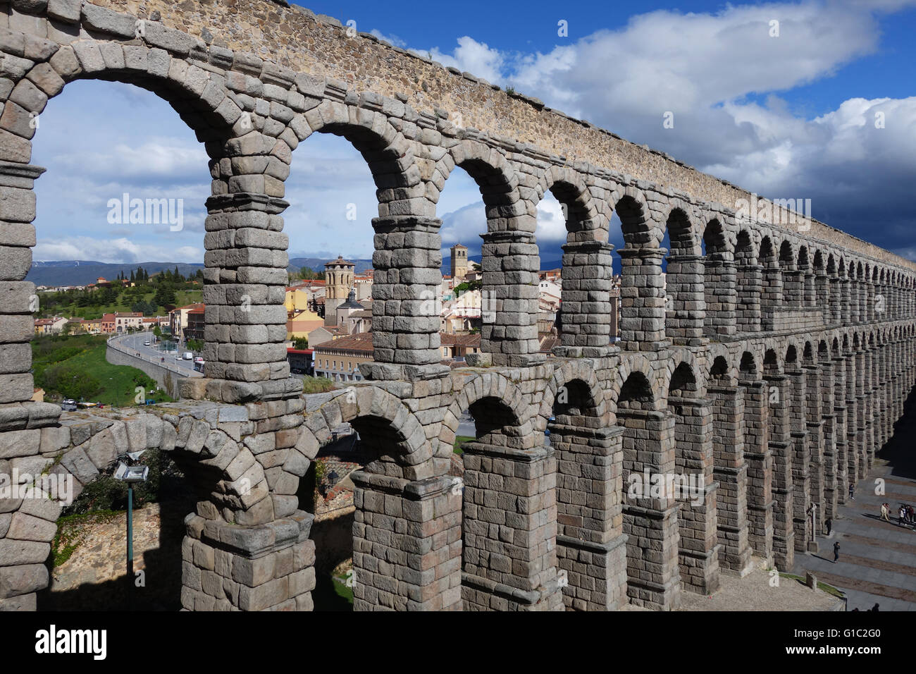 The famous Roman Aqueduct in Segovia Spain Stock Photo - Alamy