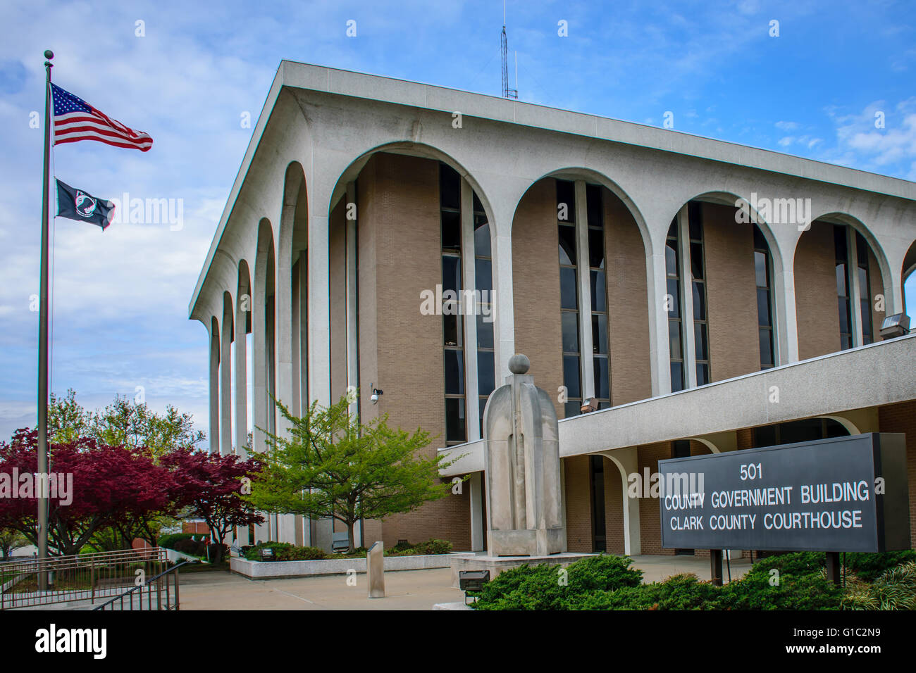 Jeffersonville, Indiana, USA - April 10, 2016: Clark County Indiana Courthouse. Filming location of the unscripted A&E show '60 Stock Photo