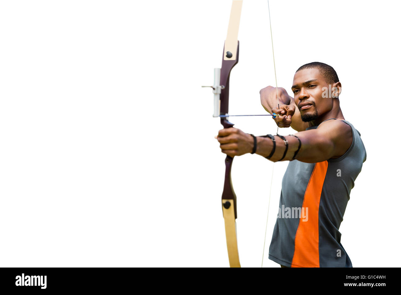 Front view sportsman practising archery hi res stock photography and images Alamy