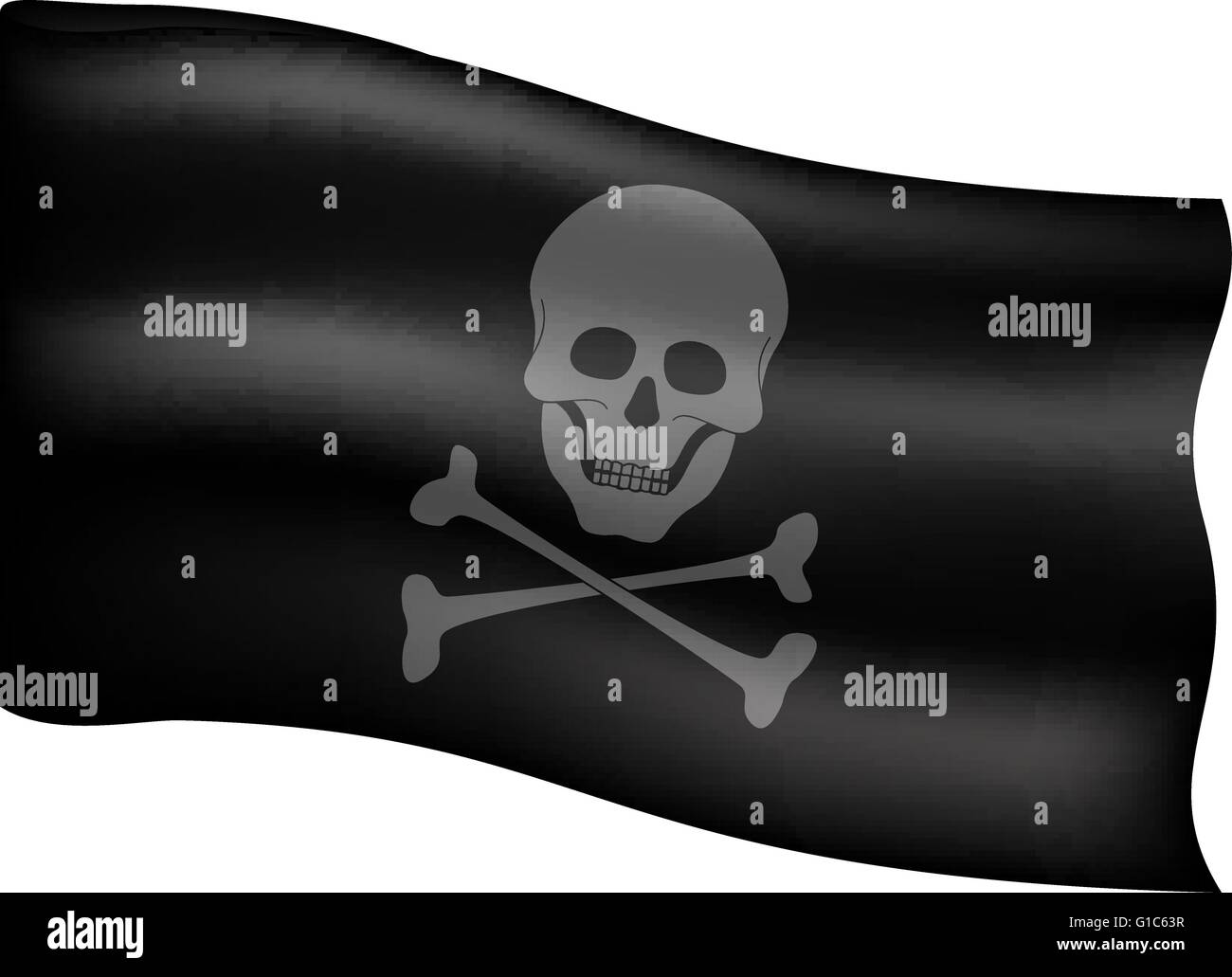Pirate flag with skull symbol Stock Vector Image & Art - Alamy