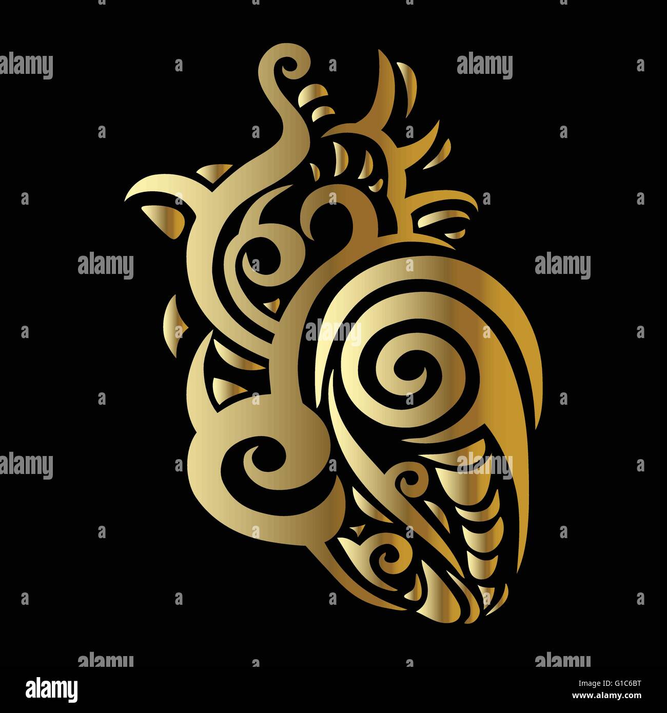 Heart. Tribal pattern Stock Vector Image &amp; Art - Alamy