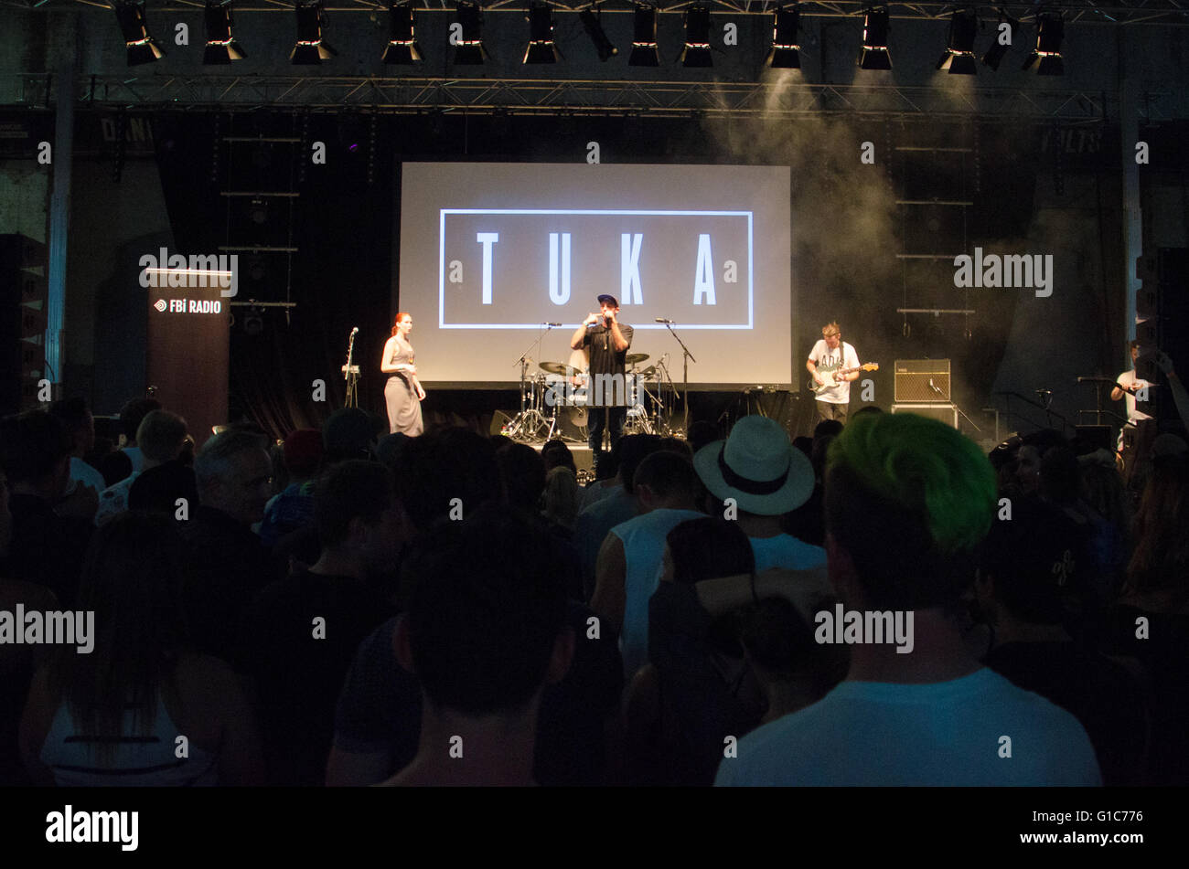 Sydney, Australia - 10th January 2016: Tuka performing at the 2016 FBI SMACS Music Festival which took place at the Carriageworks in Redfern. Stock Photo