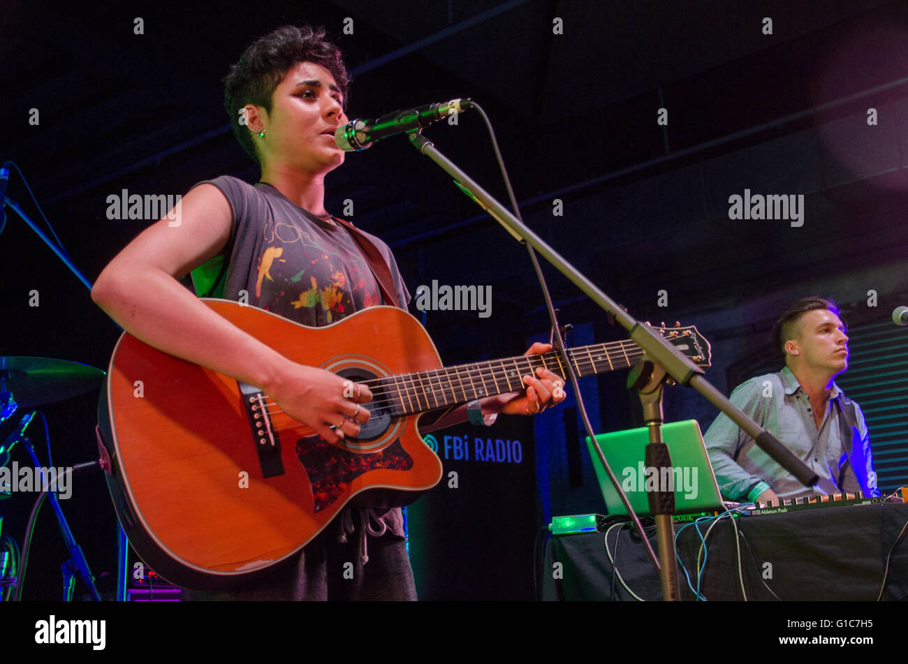Sydney, Australia - 10th January 2016: Montaigne performing at the 2016 FBI SMACS Music Festival which took place at the Carriageworks in Redfern. Stock Photo