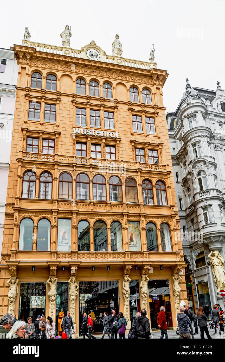 Feinkost- und Delikatessengeschäft Julius Meinl in Wien am Graben; Julius Meinl, fine food, vienna Stock Photo