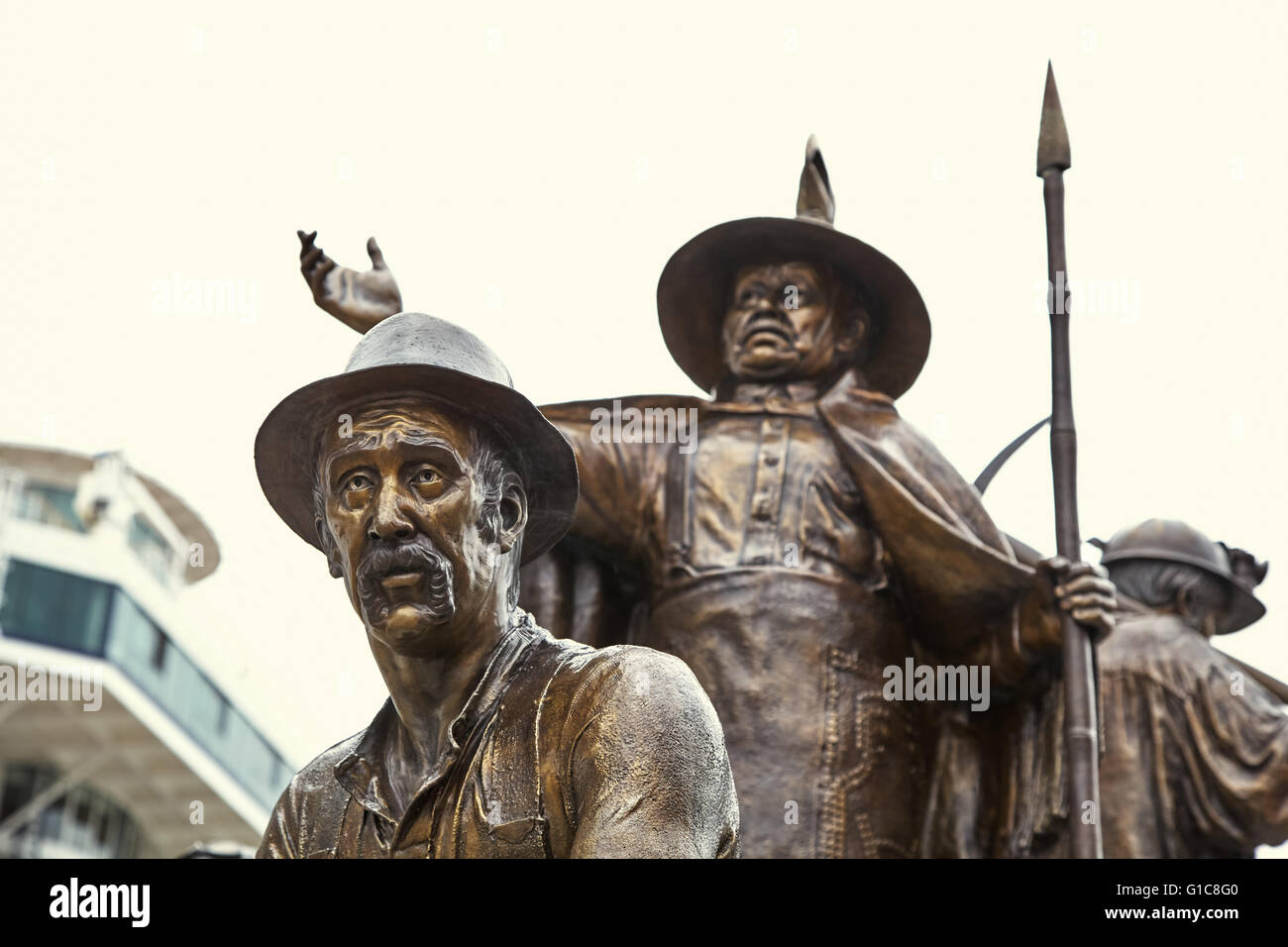 "The Rock" monument / statue featuring 7 lifesize figures from