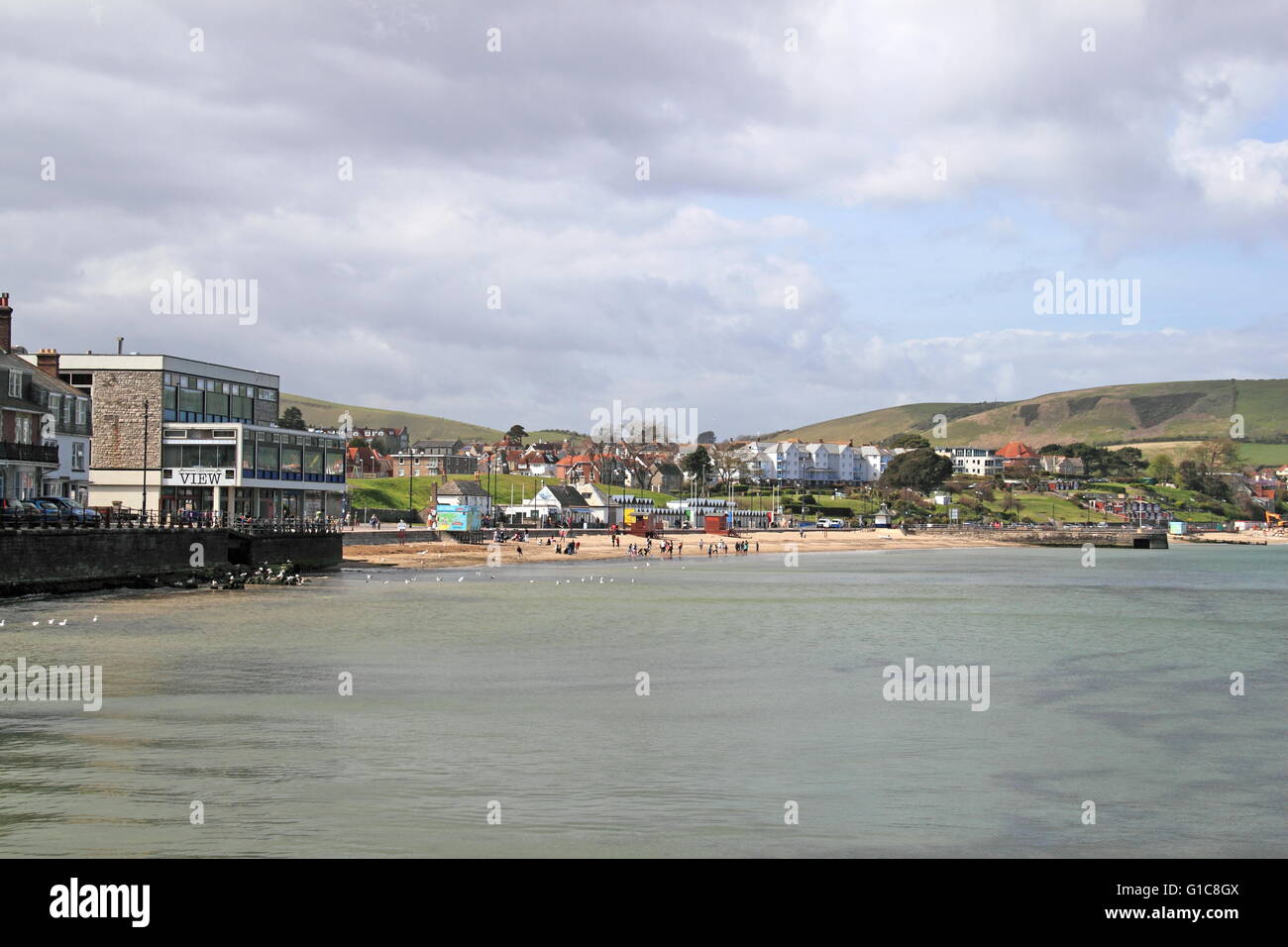 Swanage Beach, Isle of Purbeck, Dorset, England, Great Britain, United Kingdom, UK, Europe Stock Photo
