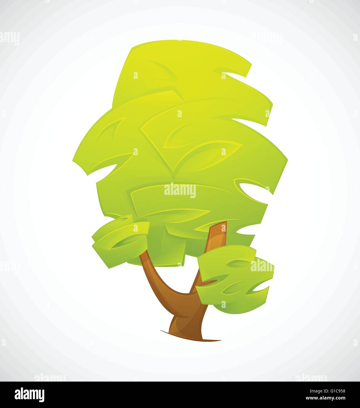 Abstract Tree isolated on a white background. Vector illustration Stock ...