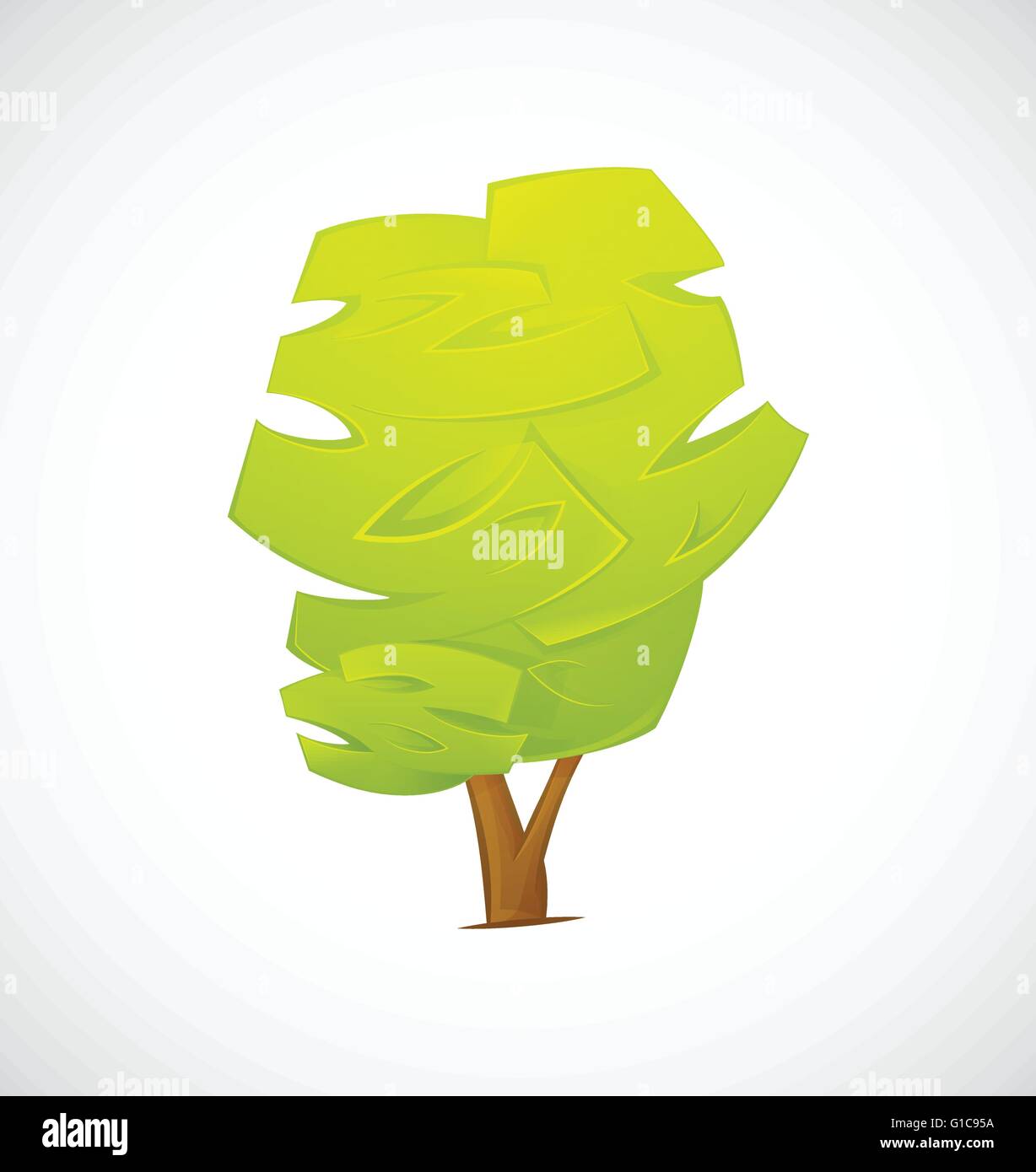 Abstract Tree isolated on a white background. Vector illustration Stock ...