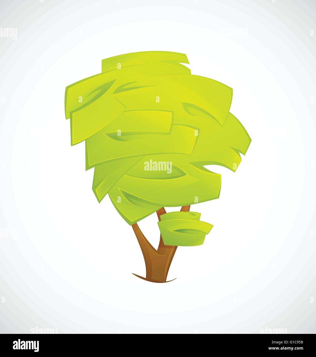 Abstract Tree isolated on a white background. Vector illustration Stock ...
