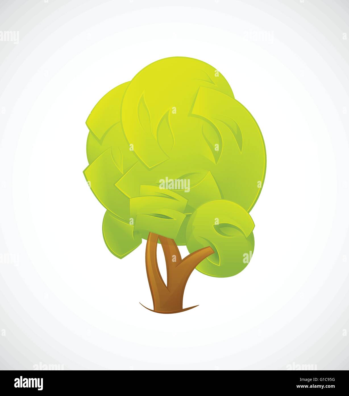Abstract Tree isolated on a white background. Vector illustration Stock ...