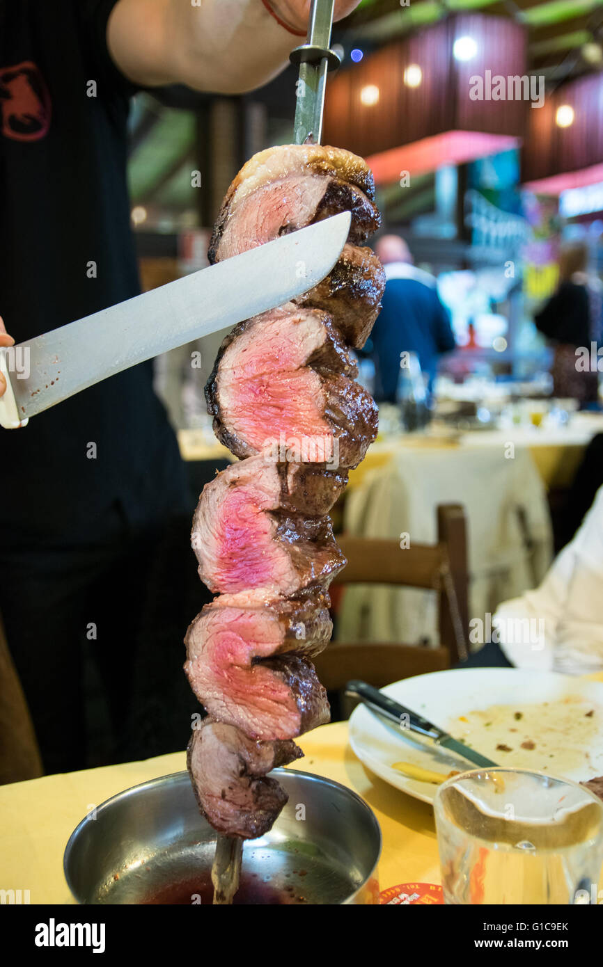 A Brazilian Traditional Barbecue - Fraldinha No Espeto Stock Image - Image  of churrasco, delicious: 186748487