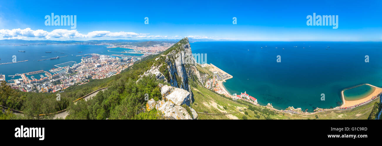 Panorama Of The Rock Of Gibraltar Hi res Stock Photography And Images 