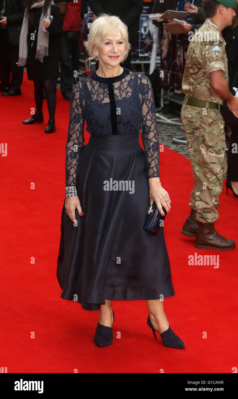April 11, 2016 - Dame Helen Mirren attending Eye in the Sky UK Premiere at Curzon, Mayfair in London, UK. Stock Photo