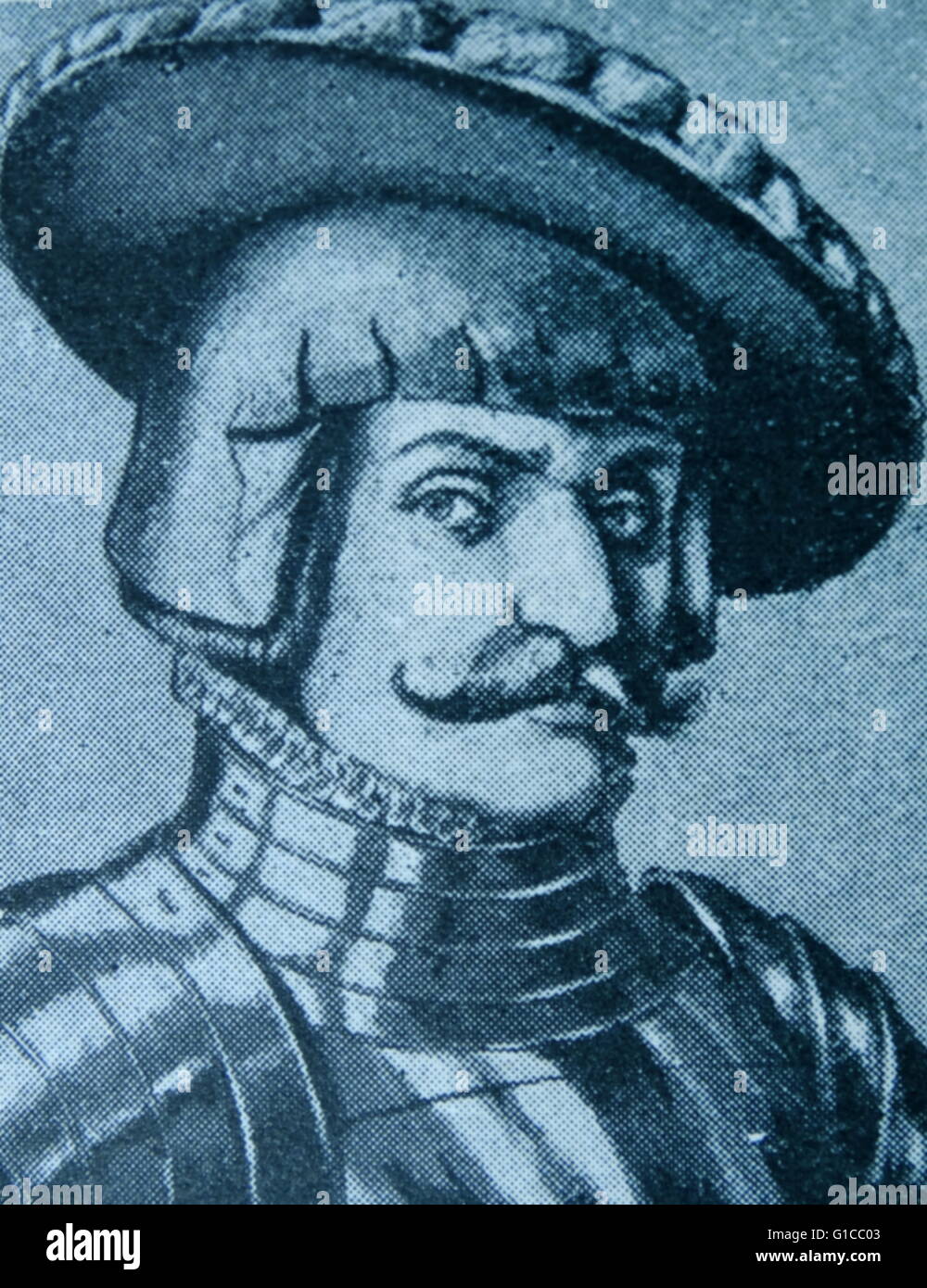 Portrait of Albrecht III Achilles, Elector of Brandenburg (1414-1486) Prince-elector of the Margraviate of Brandenburg. Dated 15th Century Stock Photo