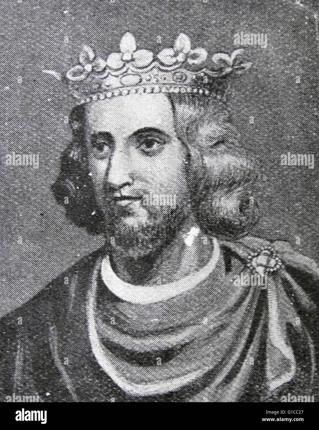 Portrait of King Henry III of England (1207-1272) King of England, Lord of Ireland and Duke of Aquitaine. Dated 13th Century Stock Photo