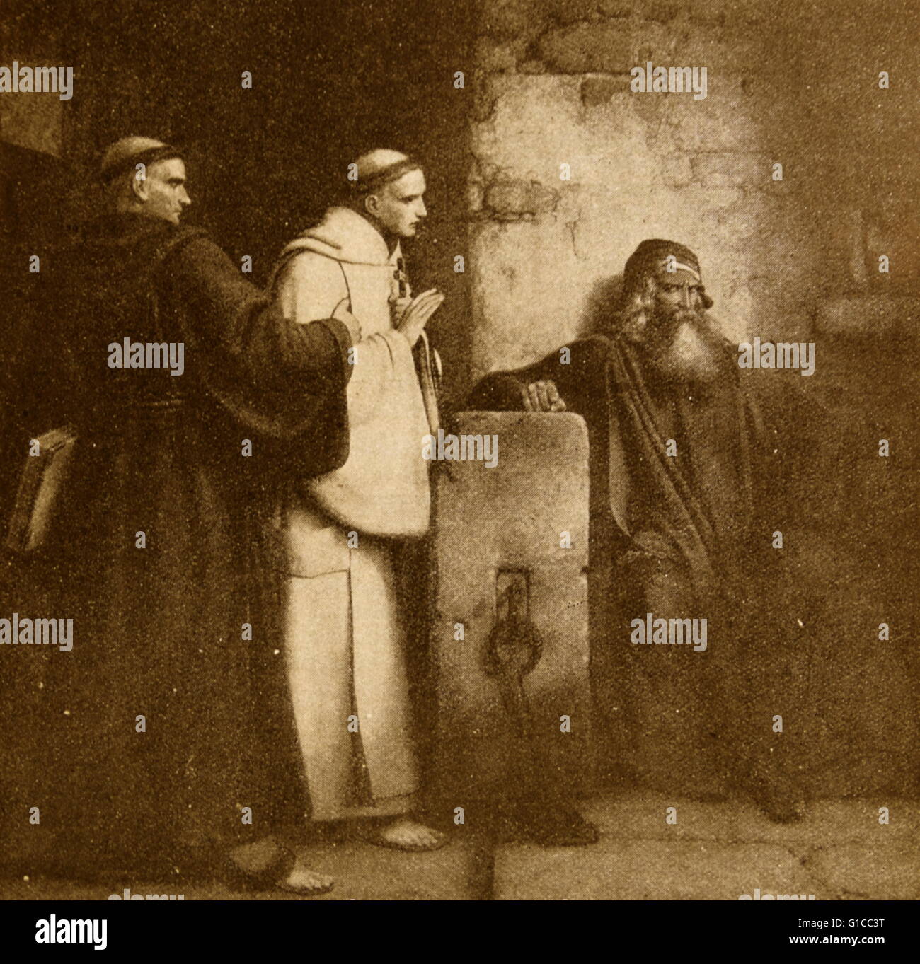 Ezzelino da romano in prison at soncino 1259 hires stock photography