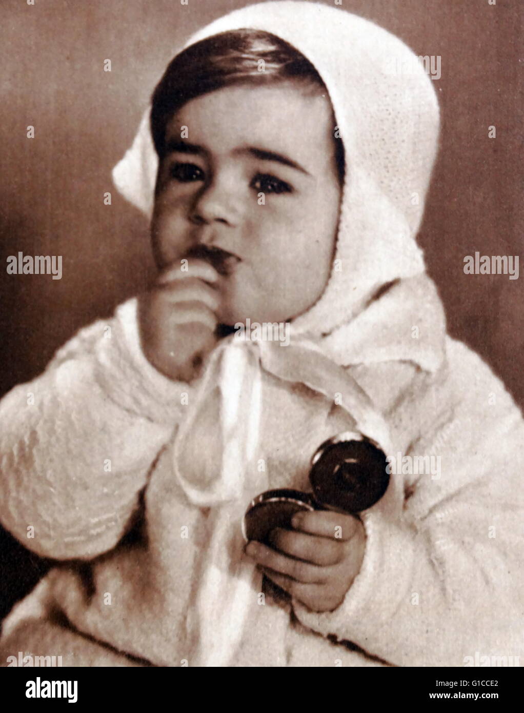 Vintage photograph of an infant in England 1930 Stock Photo