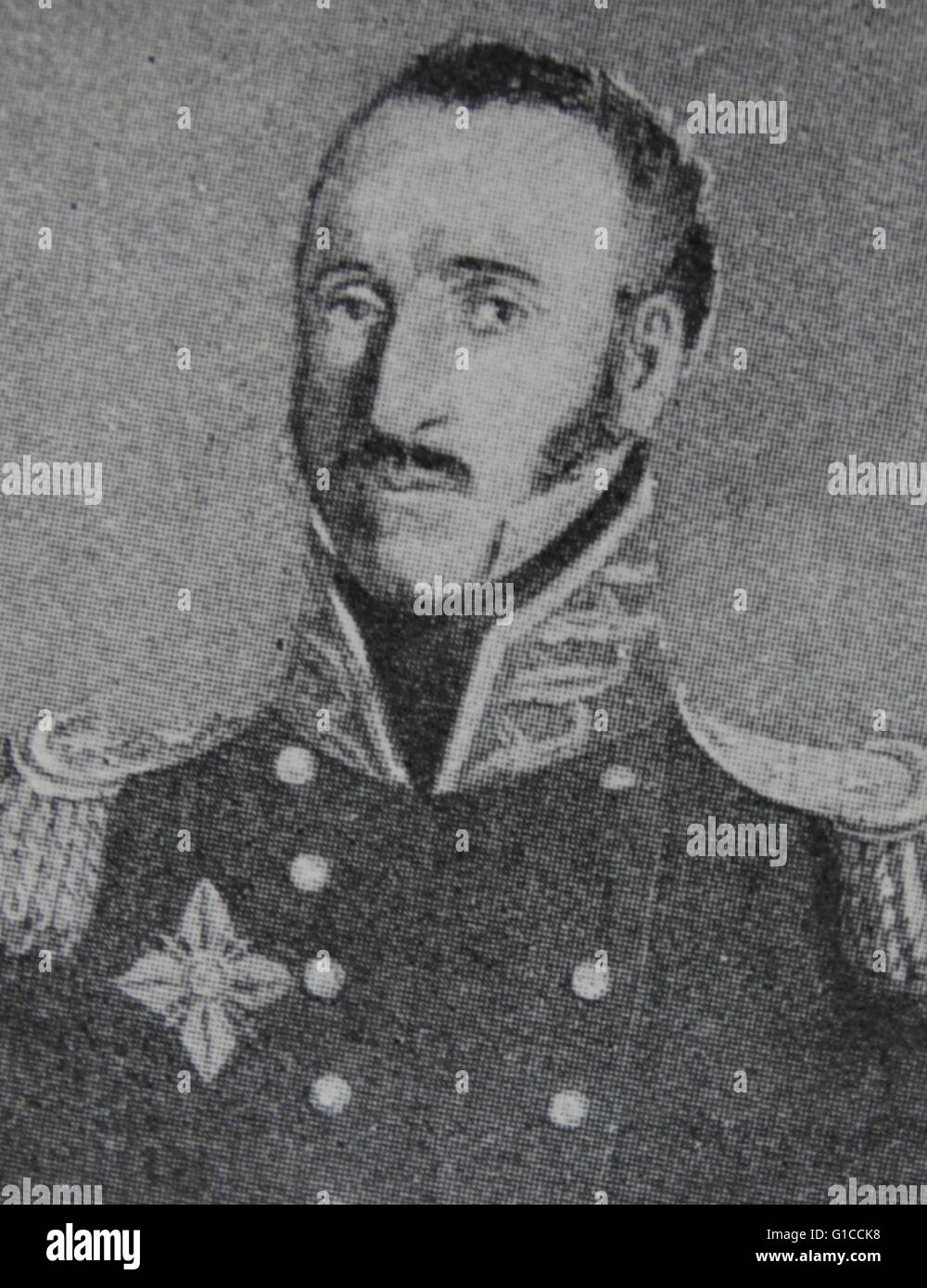 Portrait of General Guglielmo Pepe (1783-1855) an Italian general and