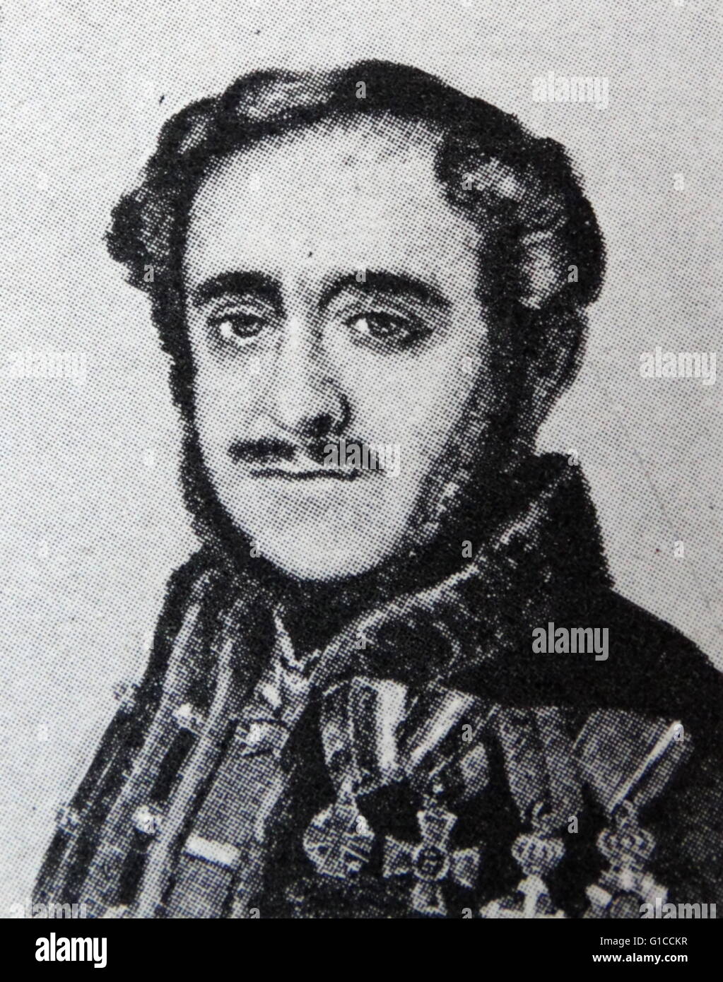 Portrait of Count István Széchenyi de Sárvár-Fels?vidék (1791-1860) a Hungarian politician, theorist and writer. Dated 19th Century Stock Photo