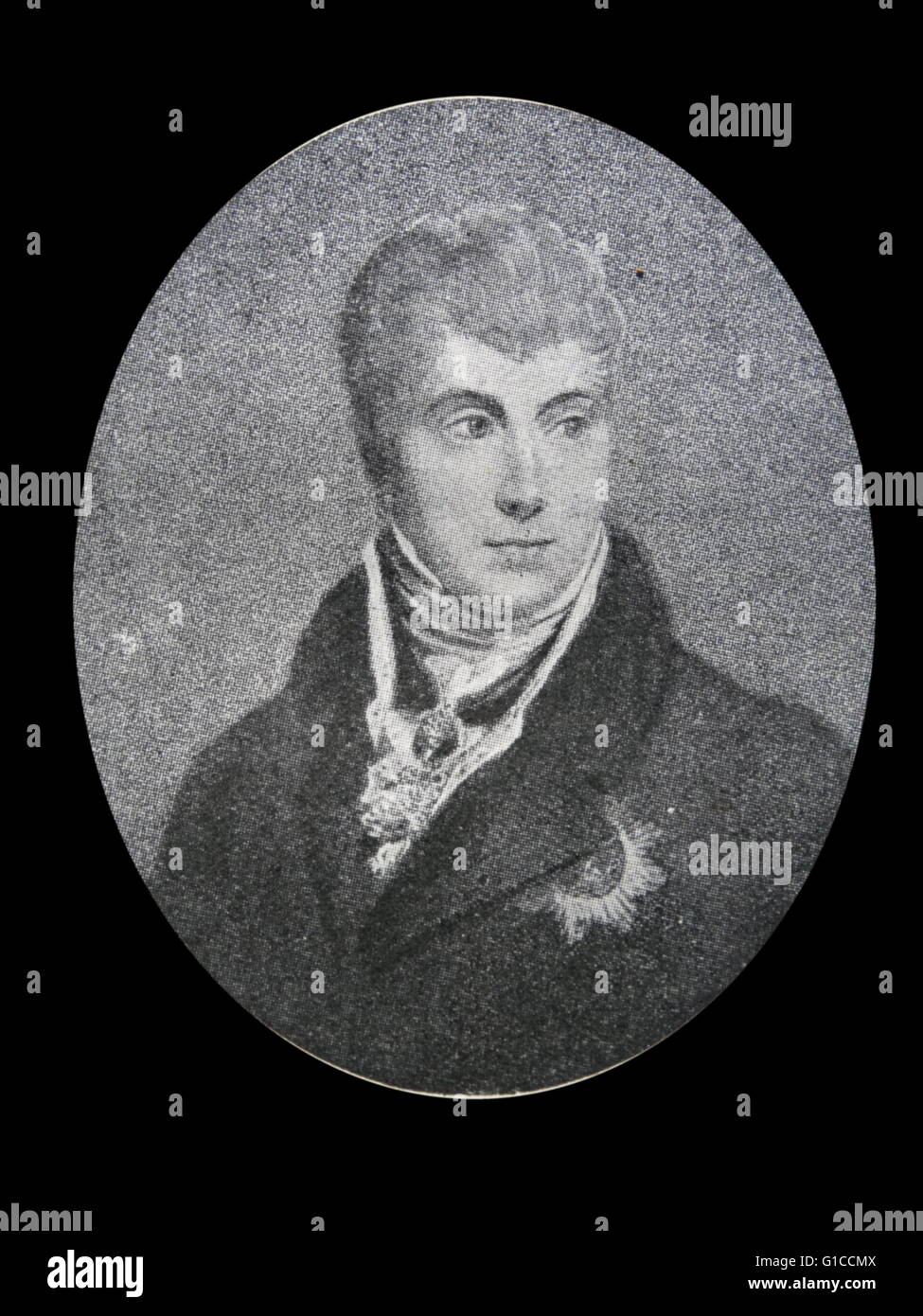 Portrait of Prince Klemens Wenzel von Metternich (1773-1859) Politician, statesman of Rhenish, and Austrian Empire's Foreign Minister. Dated 19th Century Stock Photo