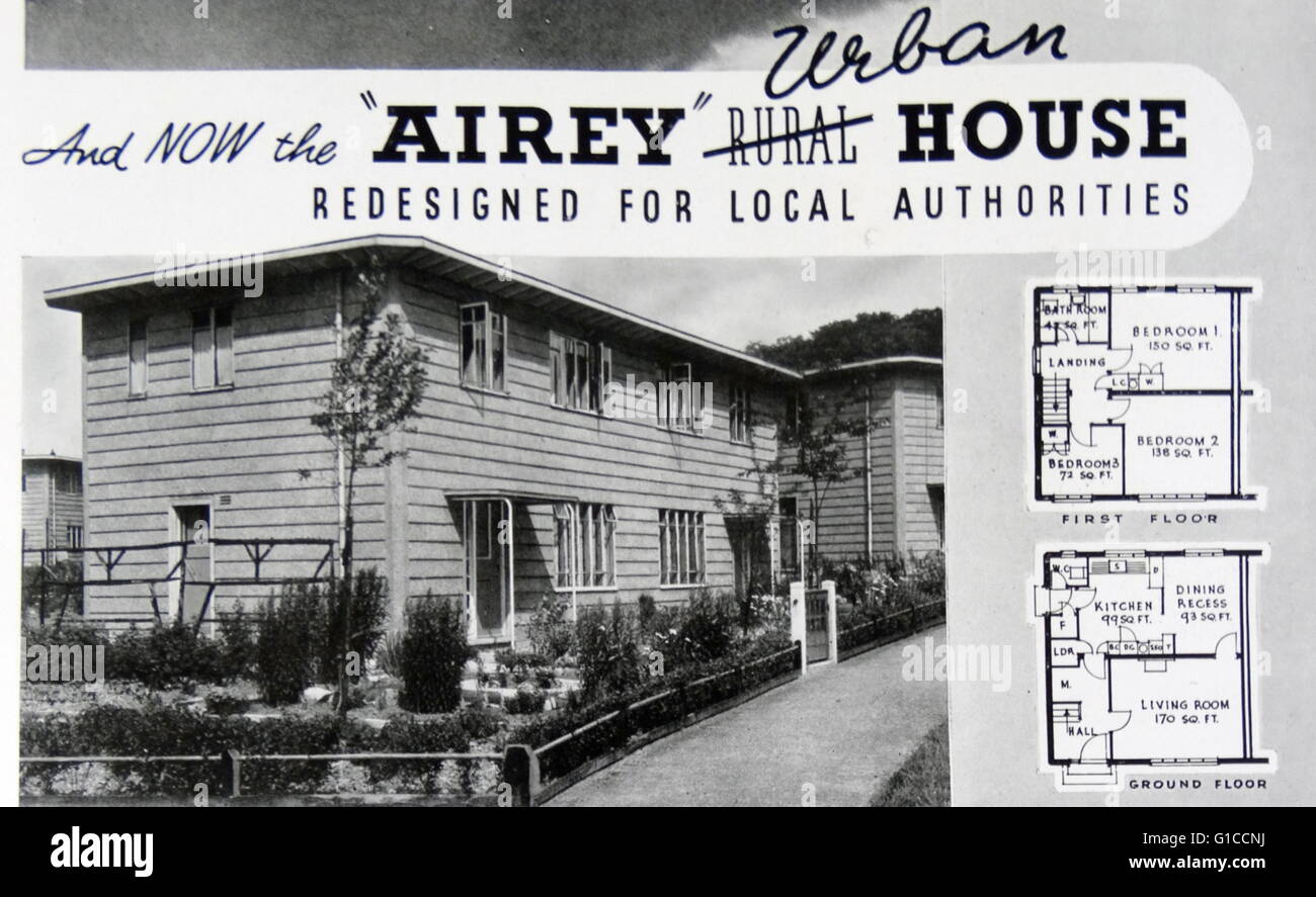 Advert for the Airey Urban House redesigned for local authorities Stock