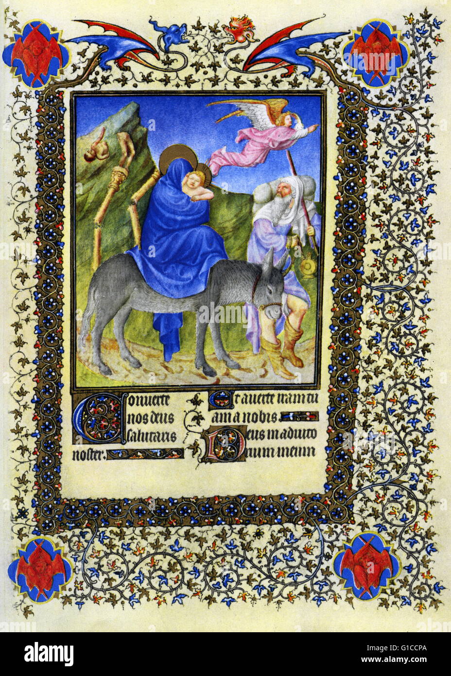 Illumination Depicting The Flight Into Egypt From The Belles Heures Stock Photo Alamy Illumination Depicting The Flight Into Egypt From The Belles Heures Stock Photo Alamy