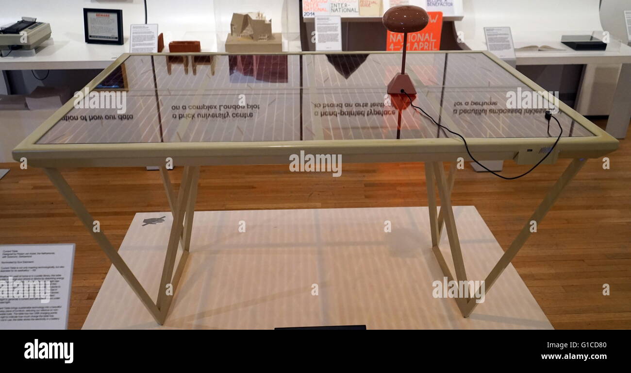 Current Table designed by Marjan van Aubel. The table has the ability ...
