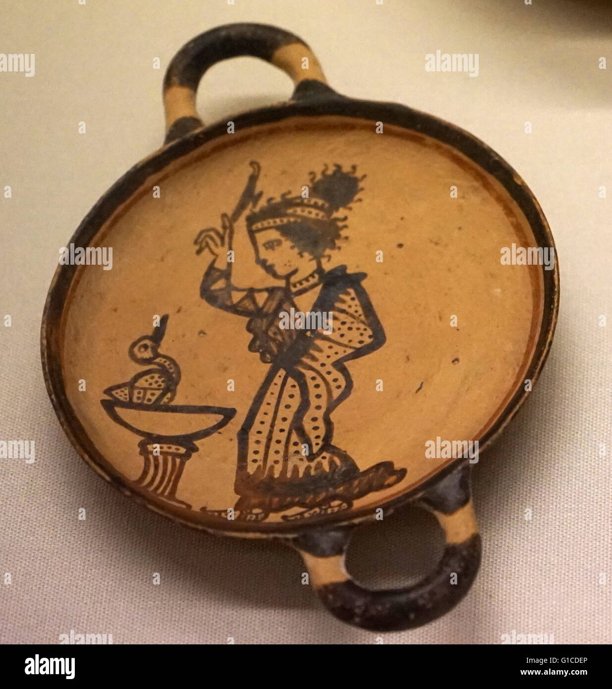 Corinthian painted pottery. Dated 450 BC Stock Photo