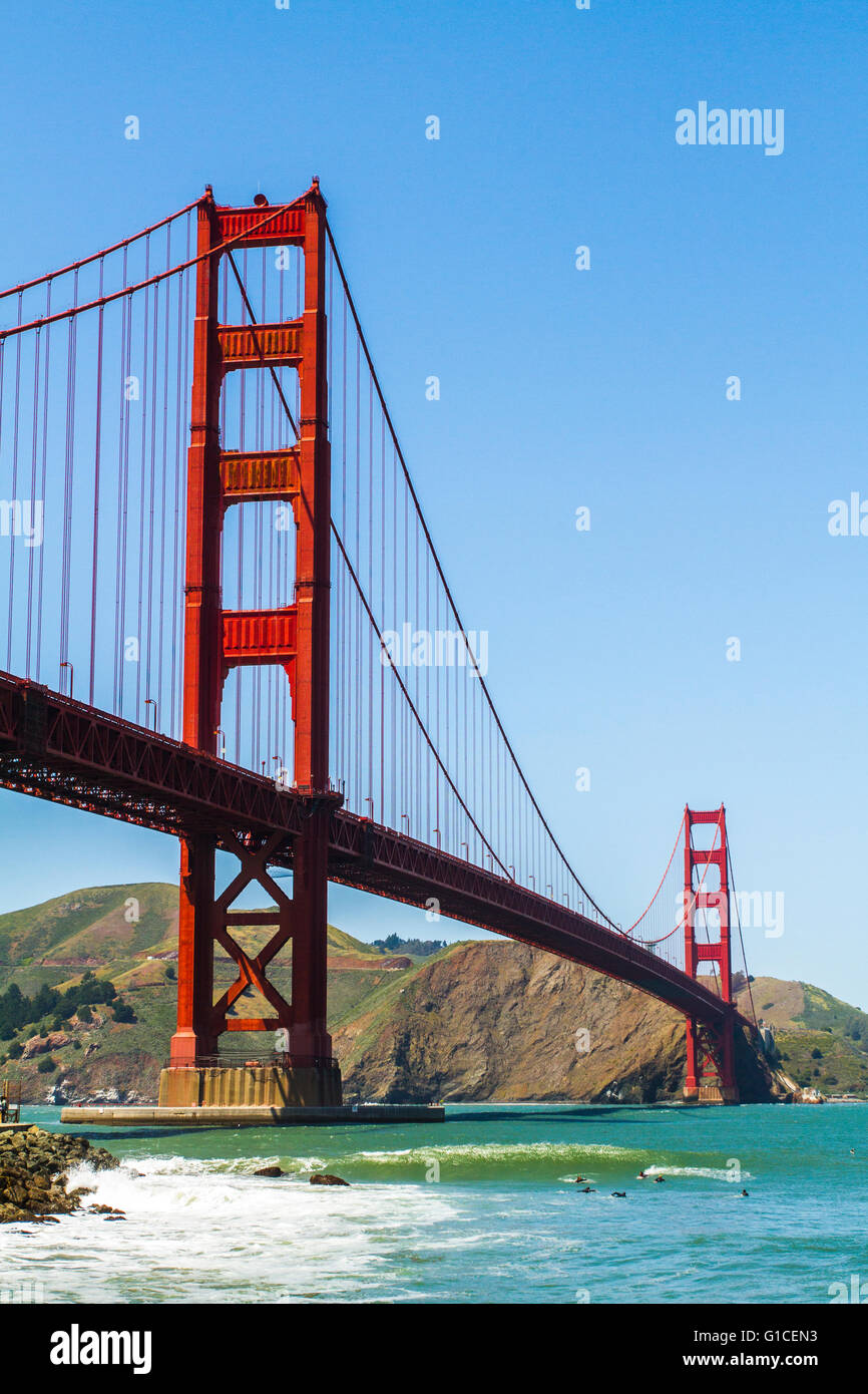 Golden Gate Bridge in San Francisco on a sunny summer day Stock Photo ...