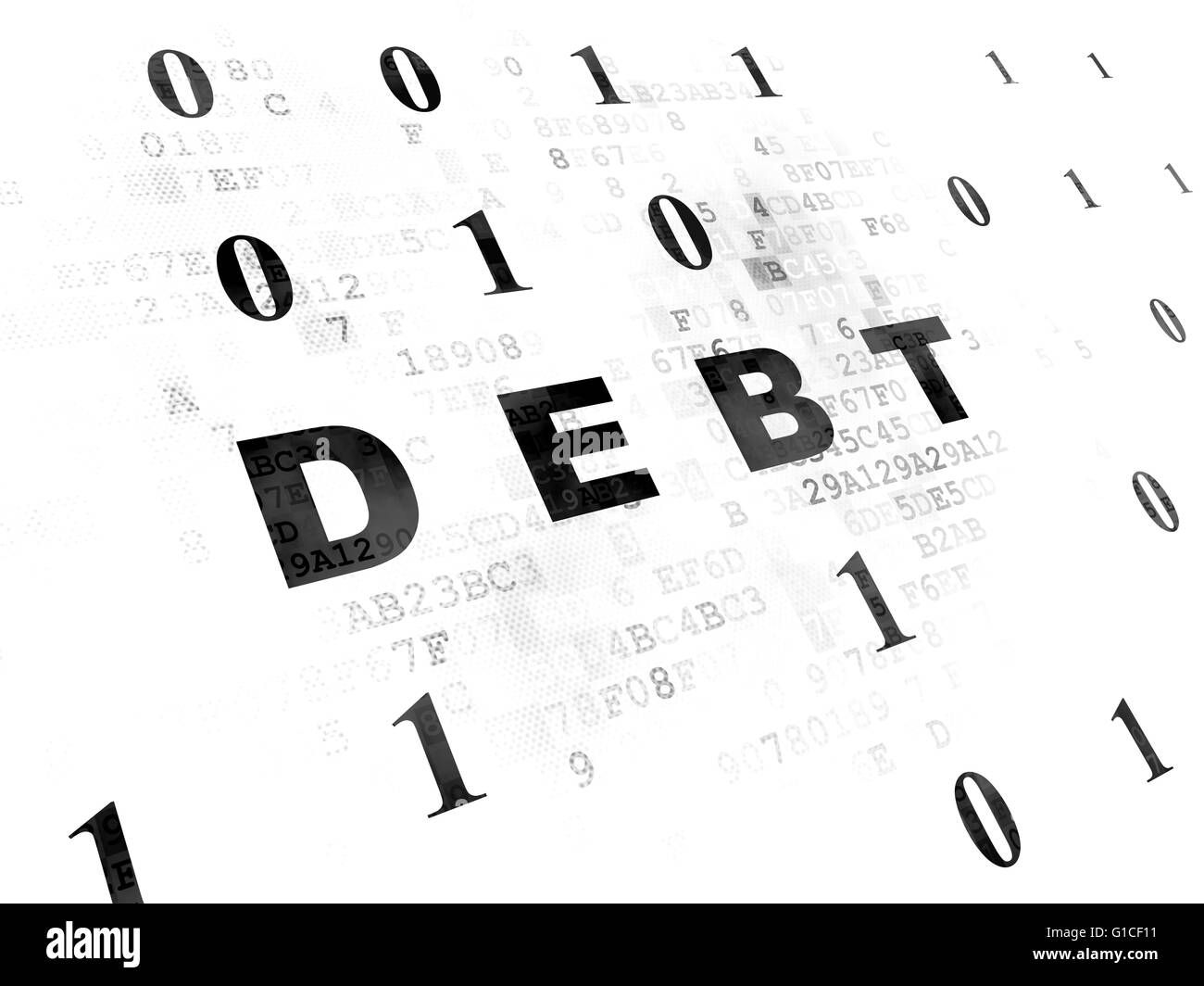 Business concept: Debt on Digital background Stock Photo